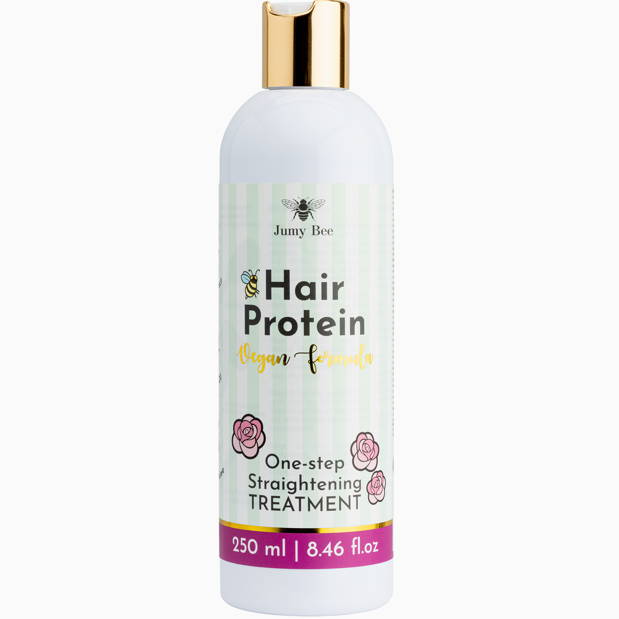 Jumy Bee One‑Step Hair Keratin Smoothing Mask – Keratin + Coconut & Rose – 8.4 fl oz / 250 m