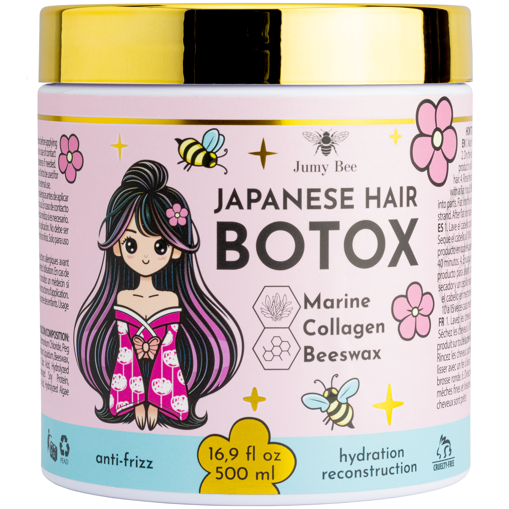 Japanese Botox Keratin Hair Mask – Deep Repair & Anti-Frizz Treatment - 16.9 fl oz / 500 ml