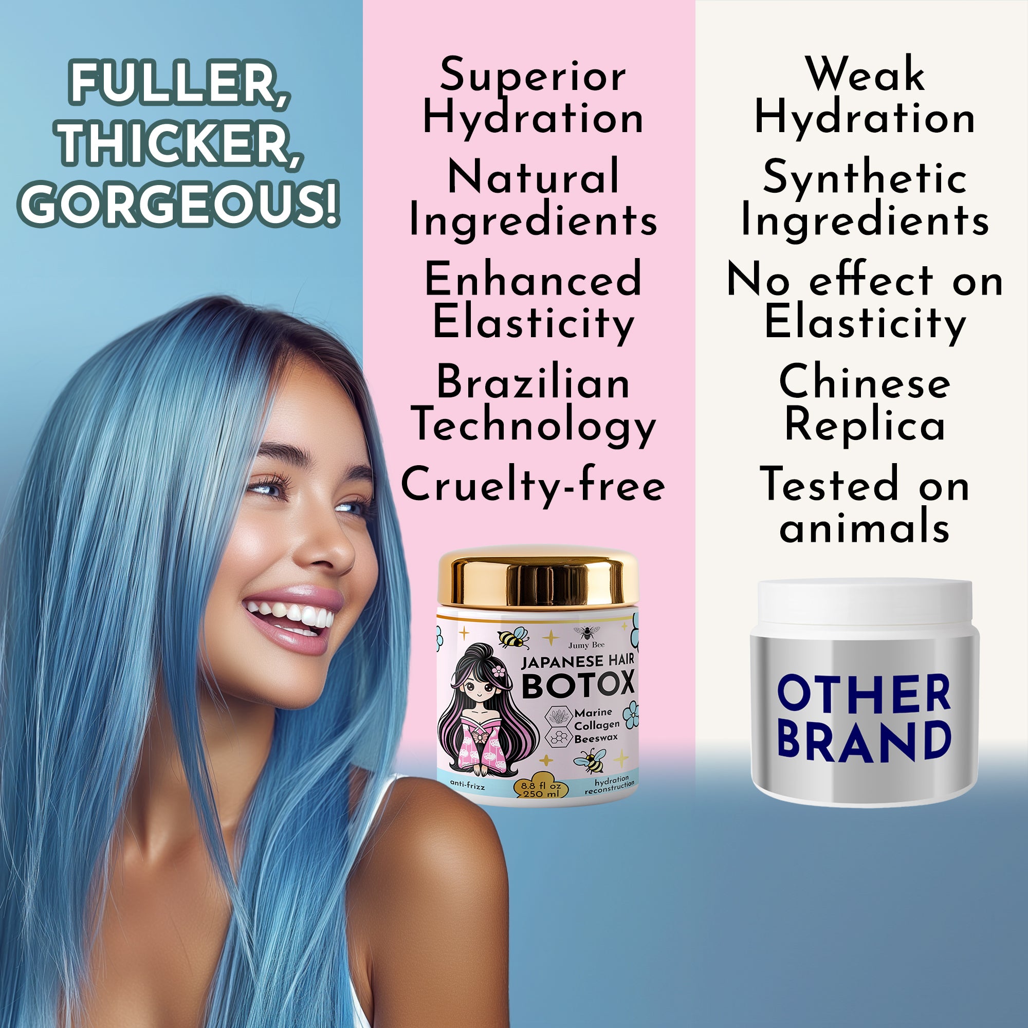 Japanese Botox Keratin Hair Mask – Deep Repair & Anti-Frizz Treatment (8.4 fl oz / 250 ml)