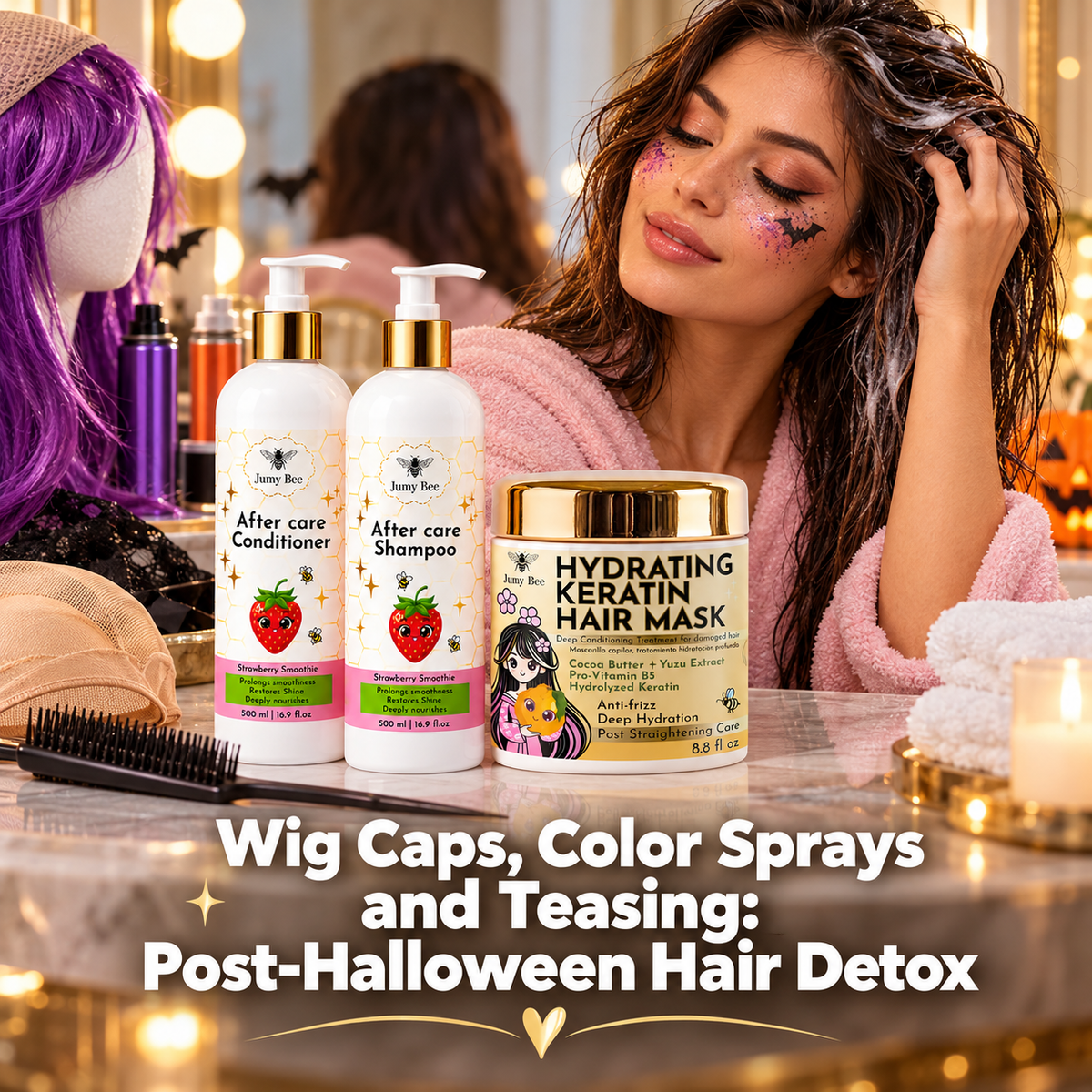 Wig Caps, Color Sprays and Teasing: Post-Halloween Hair Detox