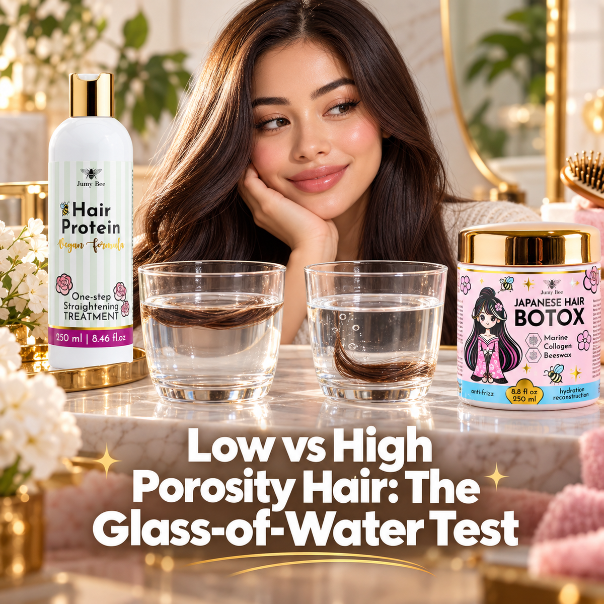 Low vs High Porosity Hair: The Glass-of-Water Test and What It Means