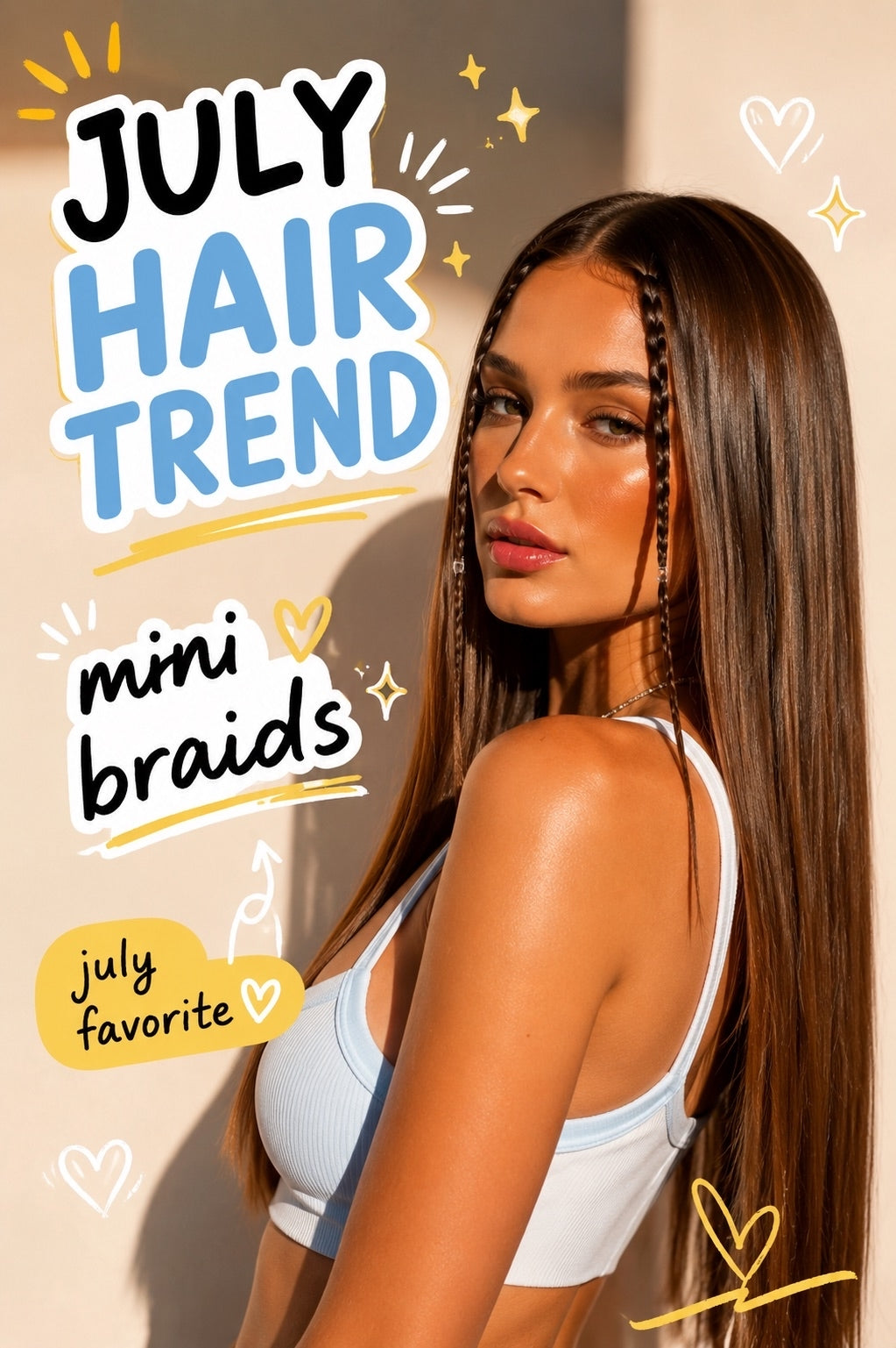 July Hair Trend: Mini Braids & Random Braids Are Taking Over Summer