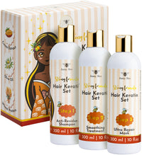 Jumy Bee 3-Step Keratin Hair Treatment Set for Coarse and Coily Hair 250 ml - Image 1
