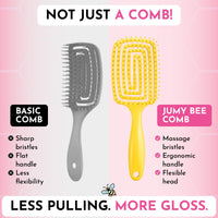 Jumy Bee Vented Blow Dry Brush, Curved Detangling Hair Brush