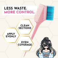 Jumy Bee 3-in-1 Hair Dye Brush and Comb with Tail