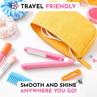 Jumy Bee Mini Flat Iron Hair Straightener, 6.5 Inch Travel Size