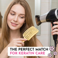 Jumy Bee Vented Blow Dry Brush, Curved Detangling Hair Brush