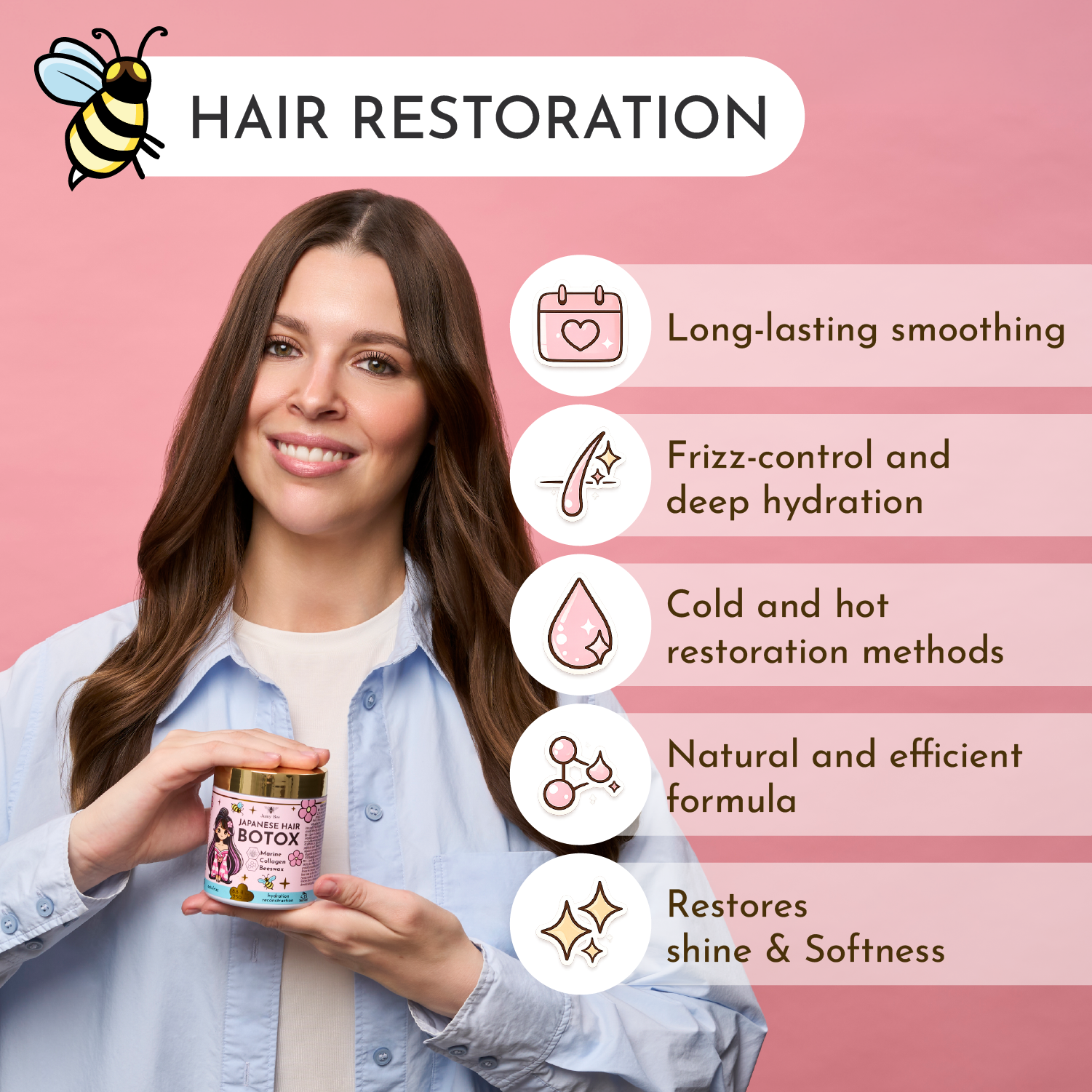 Japanese Botox Keratin Hair Mask – Deep Repair & Anti-Frizz