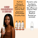 Jumy Bee 3-Step Keratin Hair Treatment Set – For Coarse & Coily Hair – 3x8.4 fl oz / 250 m