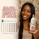 Jumy Bee 3-Step Keratin Hair Treatment Set – For Coarse & Coily Hair – 3x8.4 fl oz / 250 m