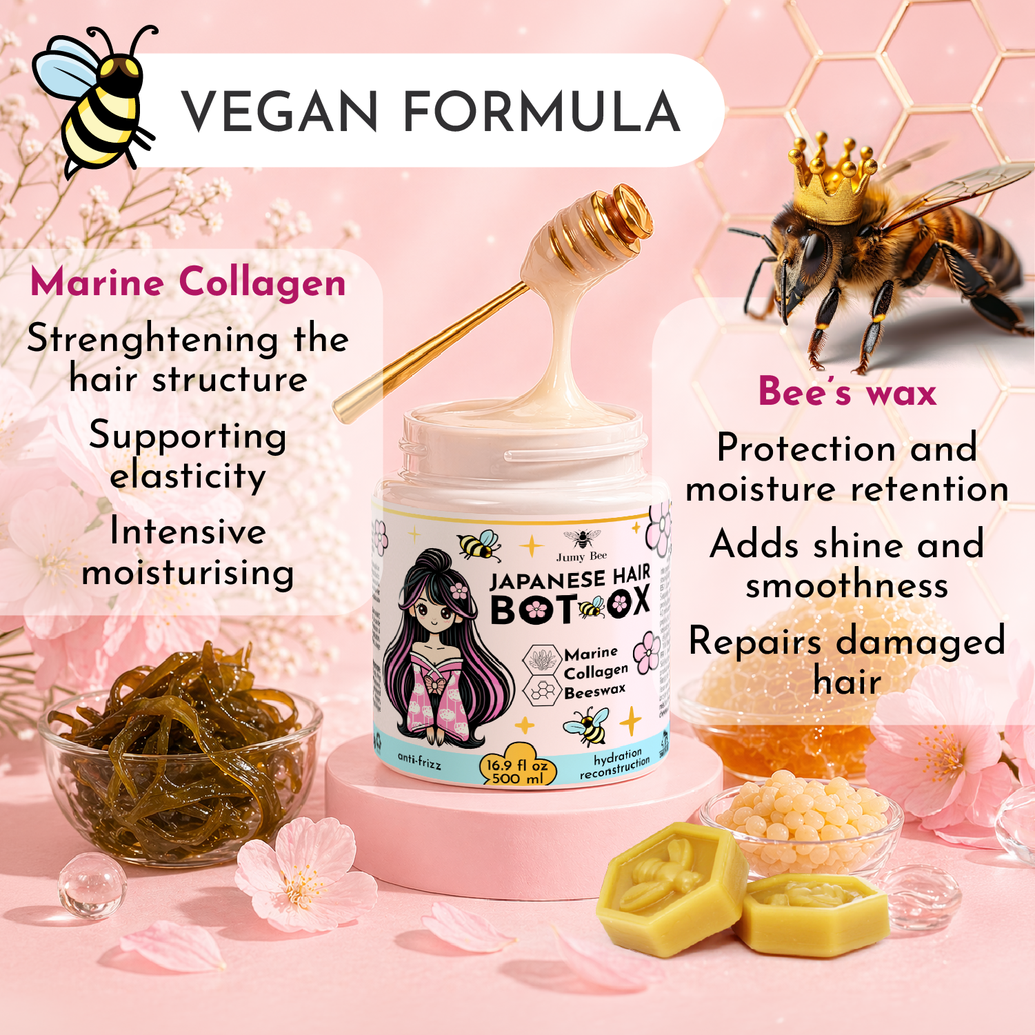 Japanese Botox Keratin Hair Mask – Deep Repair & Anti-Frizz