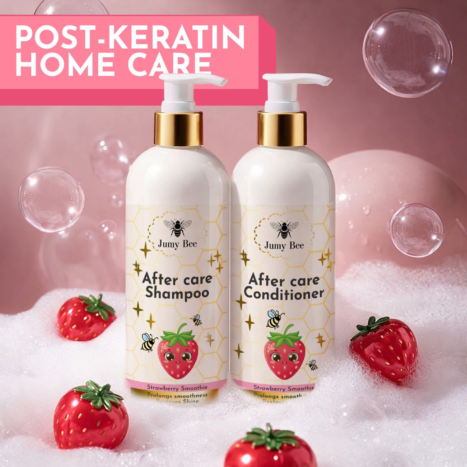 Jumy Bee After Care Anti-Frizz Shampoo and Conditioner Set 16.9 fl oz - Image 4