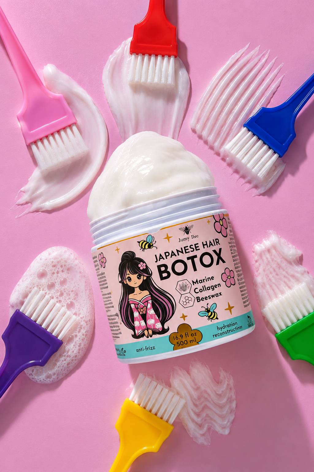Japanese Botox Keratin Hair Mask – Deep Repair & Anti-Frizz Treatment - 16.9 fl oz / 500 ml